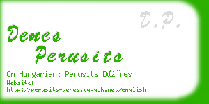 denes perusits business card